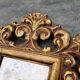 Petit miroir corne d'abondance doré