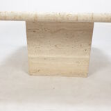 Italian travertine coffee table, 1980