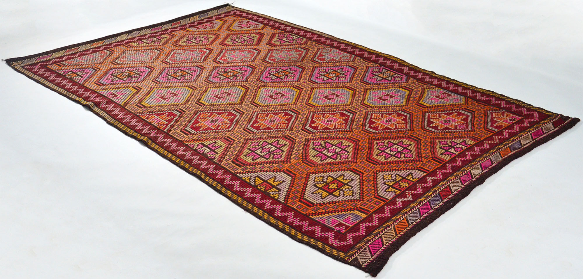 Anatolian handmade kilim rug 284 cm x 173 cm