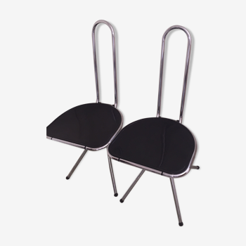 Pair of folding chairs by Niels Grammelaard