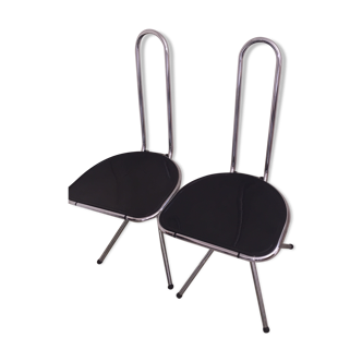 Pair of folding chairs by Niels Grammelaard