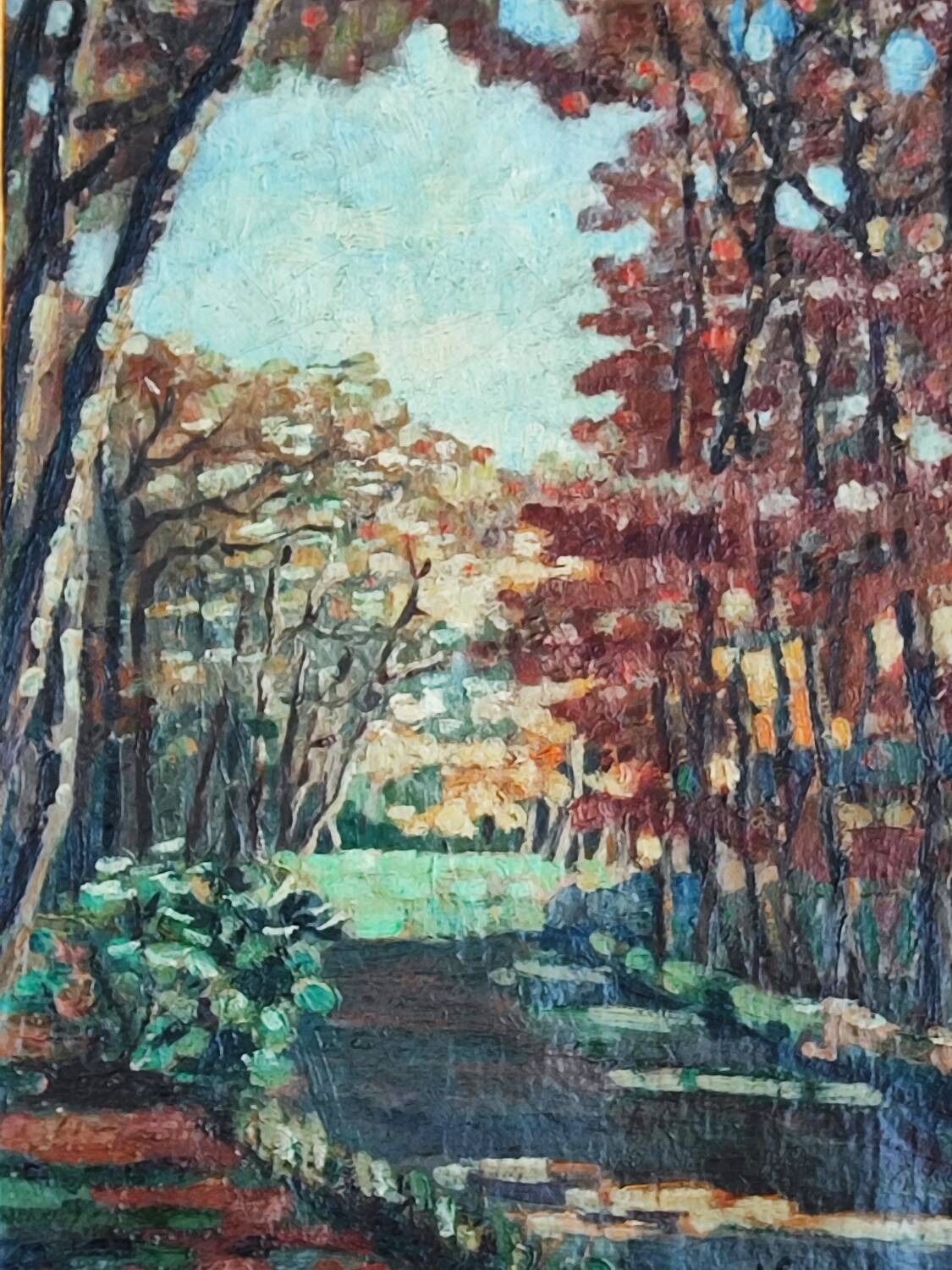 Oil painting - landscape by H. Guignabaudet