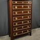 Mahogany veneer chest of drawers, Louis XVI period – Late 18th century