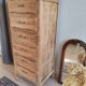 Oak chest of drawers