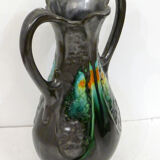 Amphora vase in metallic stoneware