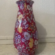 Large porcelain vase with floral decoration