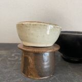 6 mini ceramic bowls, mother-of-pearl spoon