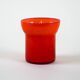 Red glass vase, Danish design, 1970s, made in Denmark