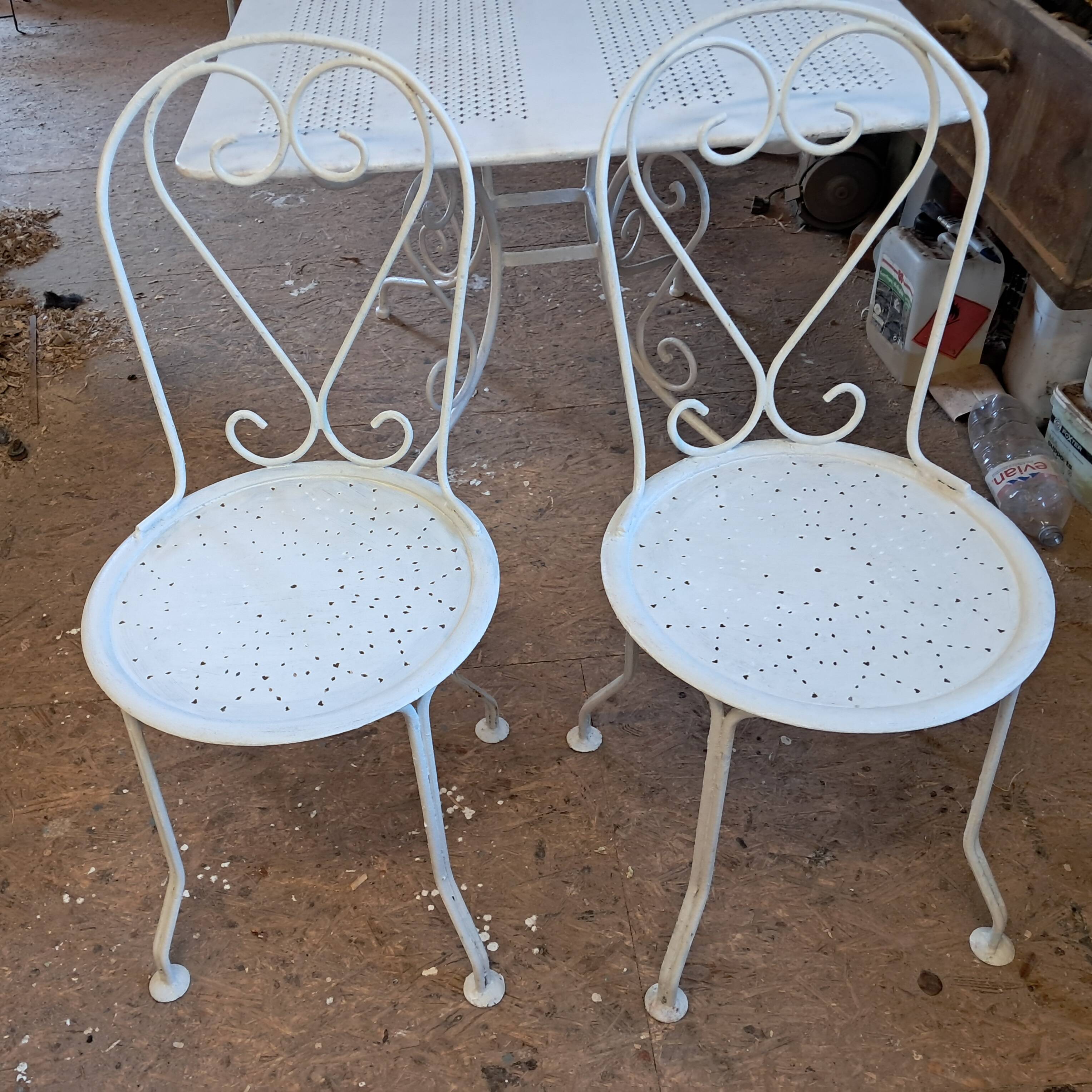 pair of garden chairs circa 1950