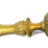 Louis XVI period candlestick in chiseled gilt bronze