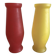 Vintage Mid-Century Modern Frosted Satin Glass Vase Pair