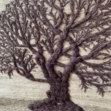 Large woven wall tapestry made of fibers Tree of Life