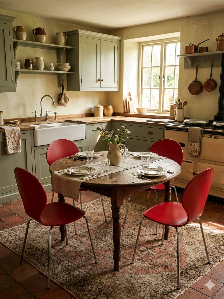 4 vintage design chairs in chrome metal
