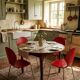 4 vintage design chairs in chrome metal