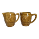 Pair of Desvres pitchers old barrel