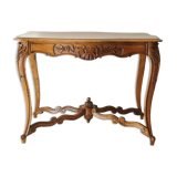 Louis XV style console living room table in walnut