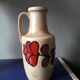 Vintage Germany ceramic vase with a floral pattern