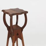 Art deco piedestal or console table in oak, France ca. 1940