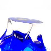 Cup Hospodka Chřibská Cristal Bohême Bleu Cobalt and Opaline Circa 60