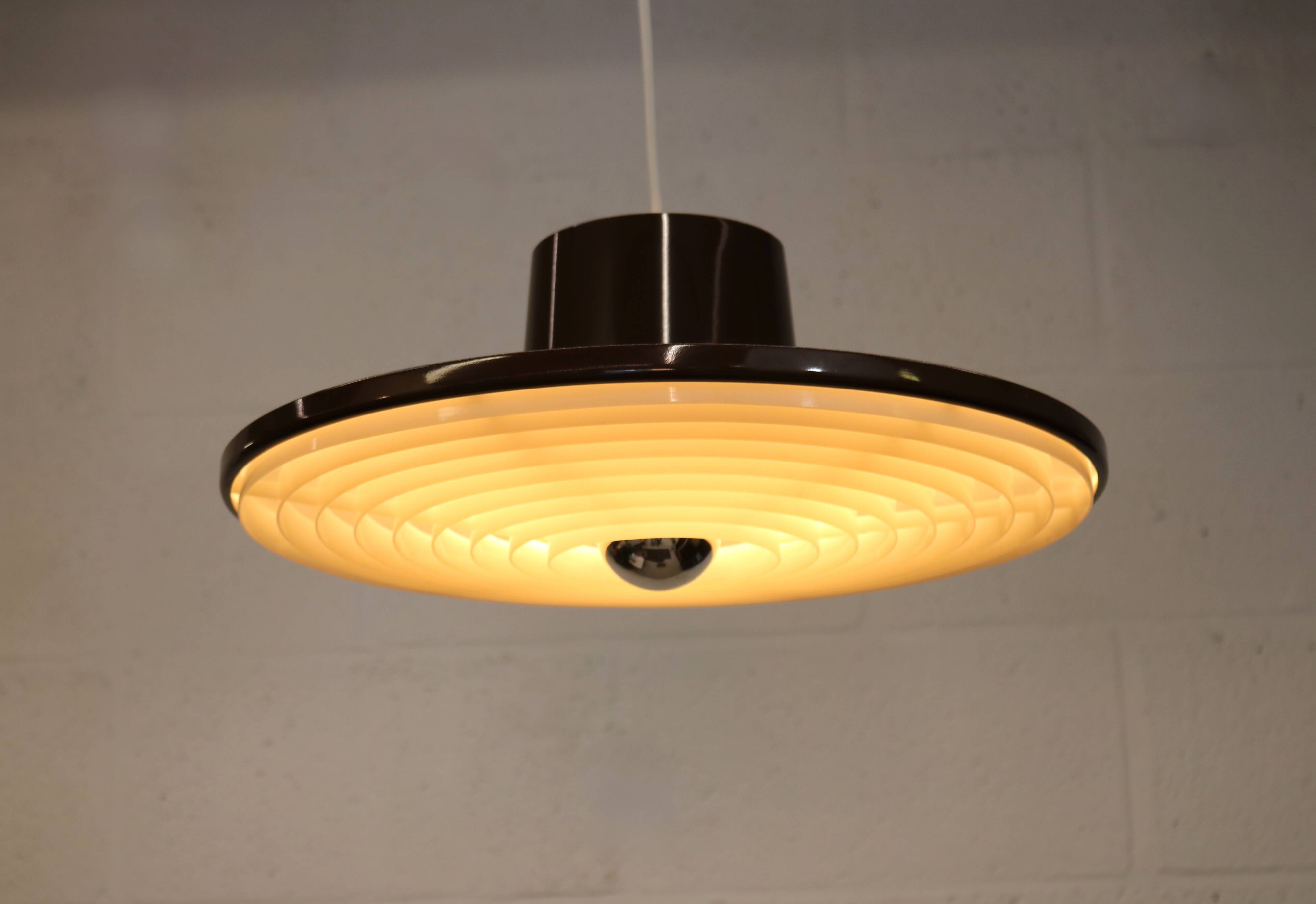 Original brown Danish design hanging lamp - *** Denmark 1970