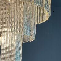 Diamond strips”listelli” murano glass belt chandelier