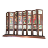 Chinese screen genre scene on alabaster