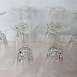 Champagne flutes cut crystal Cristal d'Arques Chantelle Lady victoria