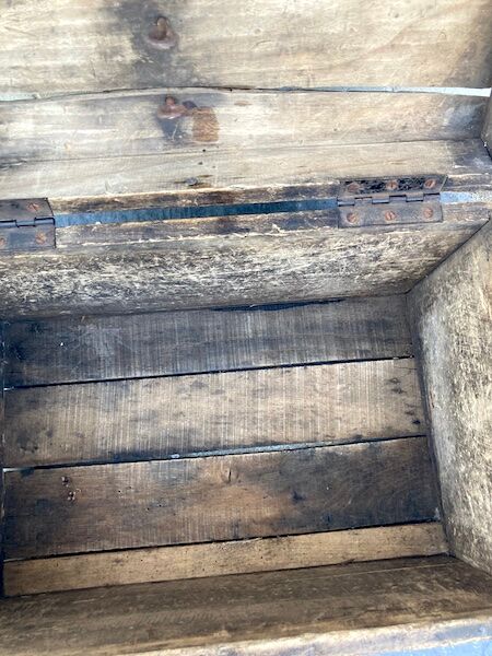 Old small wooden trunk
