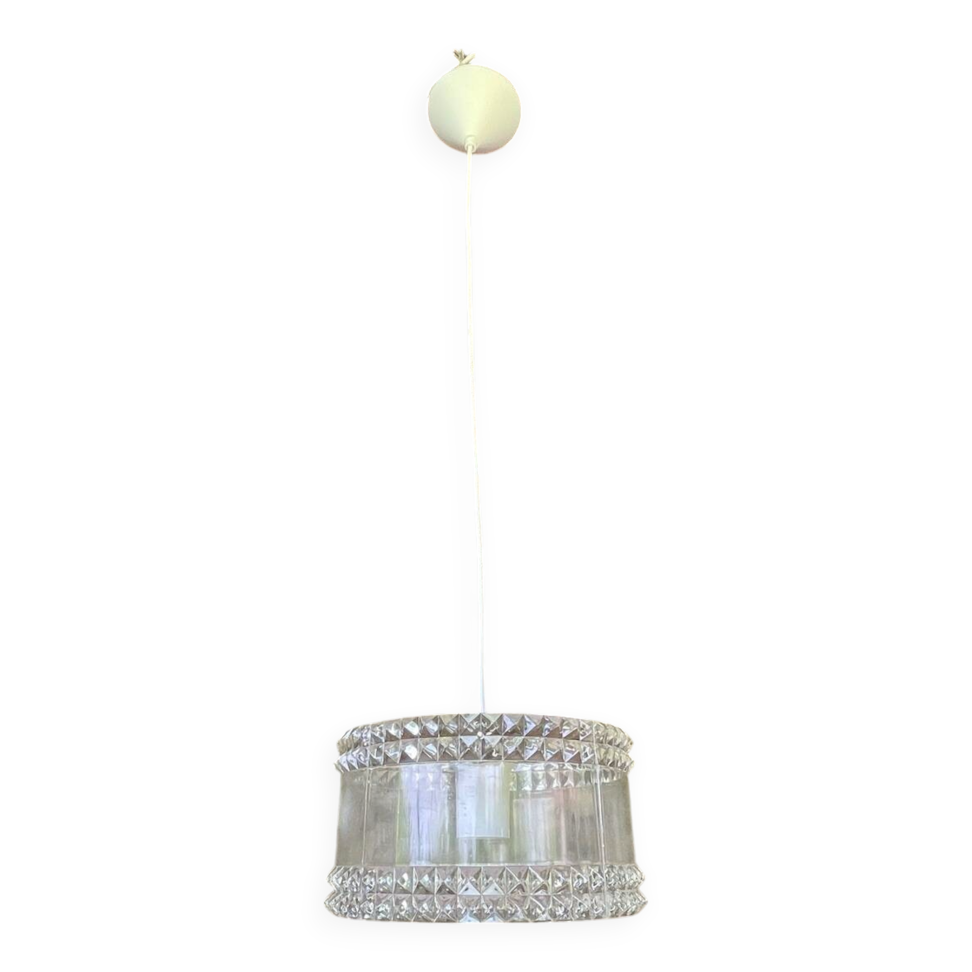 Vintage plexiglass pendant light, circa 1970s