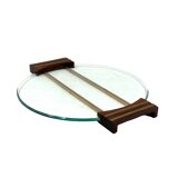 Plateau en verre art déco, France années 1930