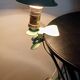 Mushroom lamp, with clip, in almond green metal, 1960s
