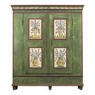 Painted folk art bridal wardrobe 1868