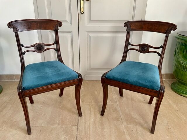 Pair of mahogany chairs XIXth century