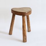 Brutalist stool with heart seat