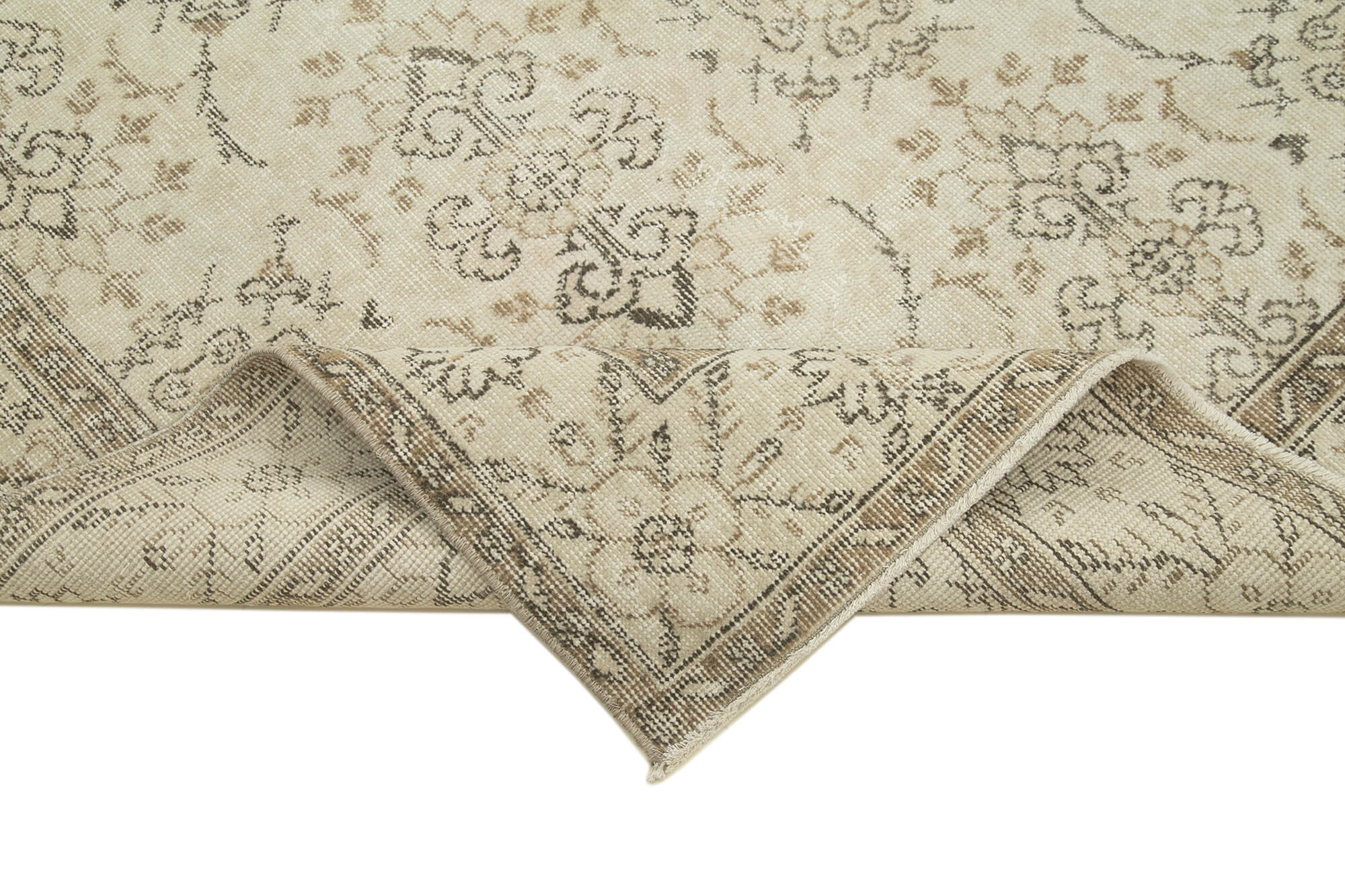 Handmade Wool Oriental Beige Rug 167 cm x 281 cm - 36758