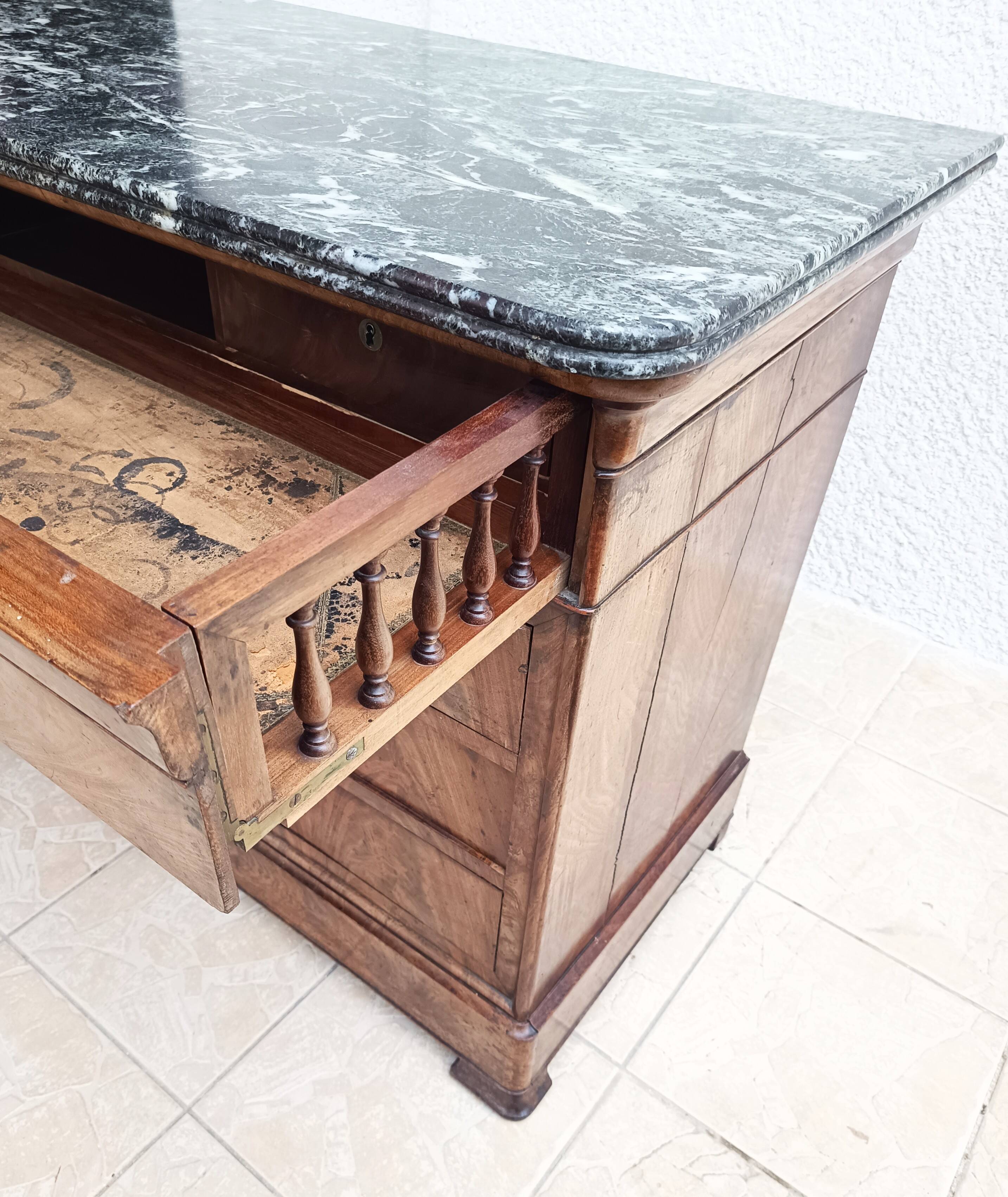 Louis Philippe mahogany secretary chest of drawers