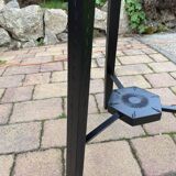 Hand painted black hexagon shaped occasional table.