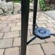 Hand painted black hexagon shaped occasional table.