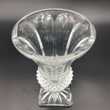 Medici Crystal Baccarat Vase? Diamond Spikes XIXth Unsigned