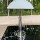 Mushroom table lamp WOFI Leuchten – Chrome metal & frosted glass