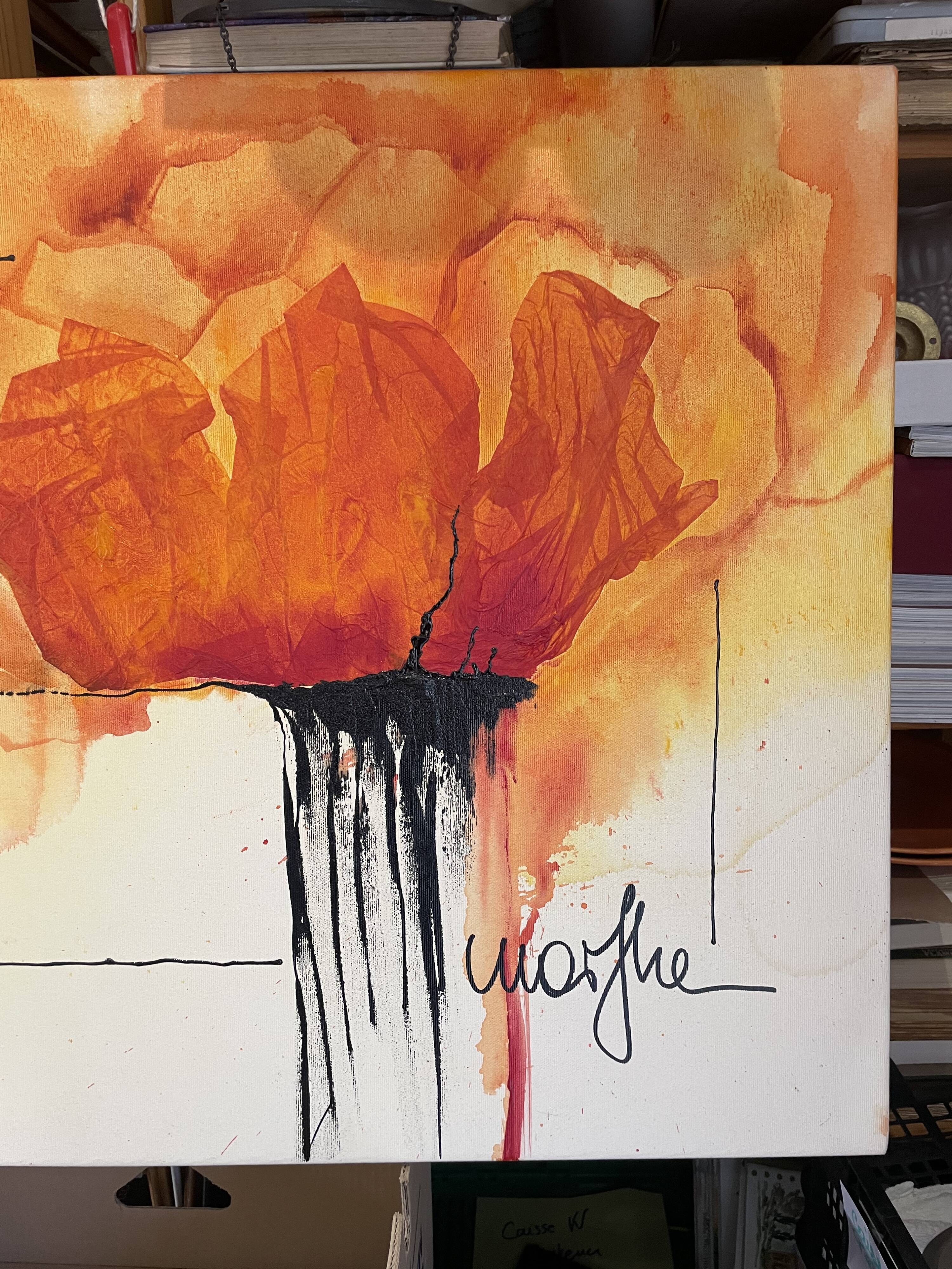 Contemporary oil on canvas painting, signature to be identified