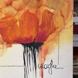 Tableau Huile sur toile cntemporaine, signature à identifier