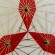 Vintage triangular ceiling light in glass and brass circa 1970s.