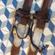 Paire de skis anciens en bois 208cm