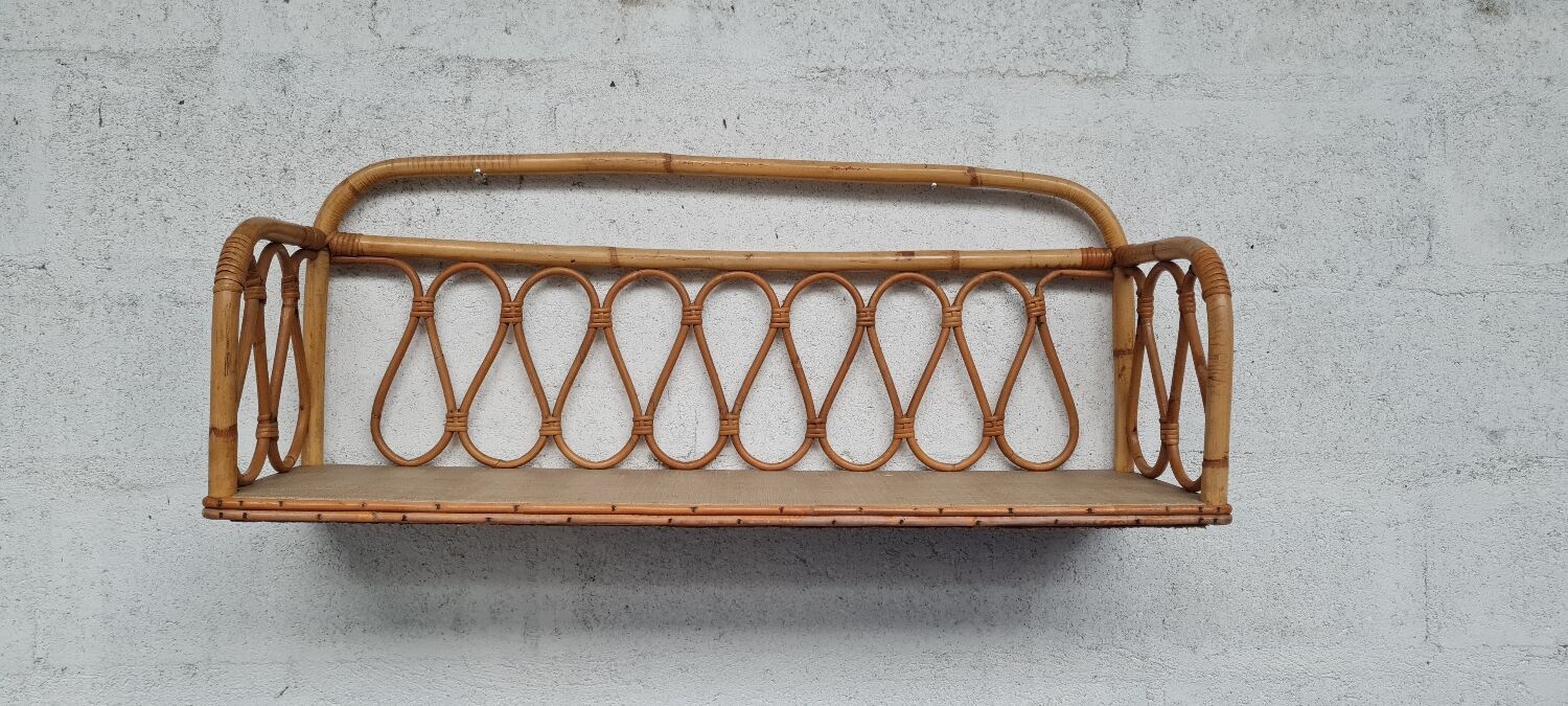 Rattan shelf 1960