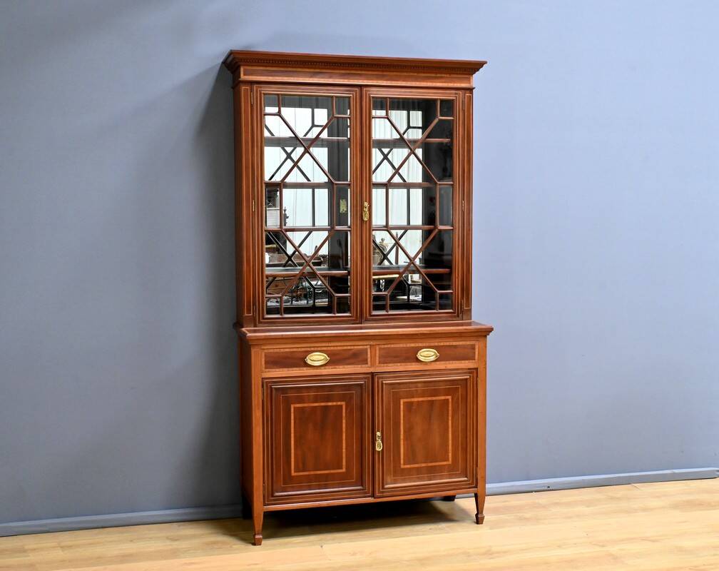 Edwardian Style Mahogany Bookcase, England – Early 20th Century