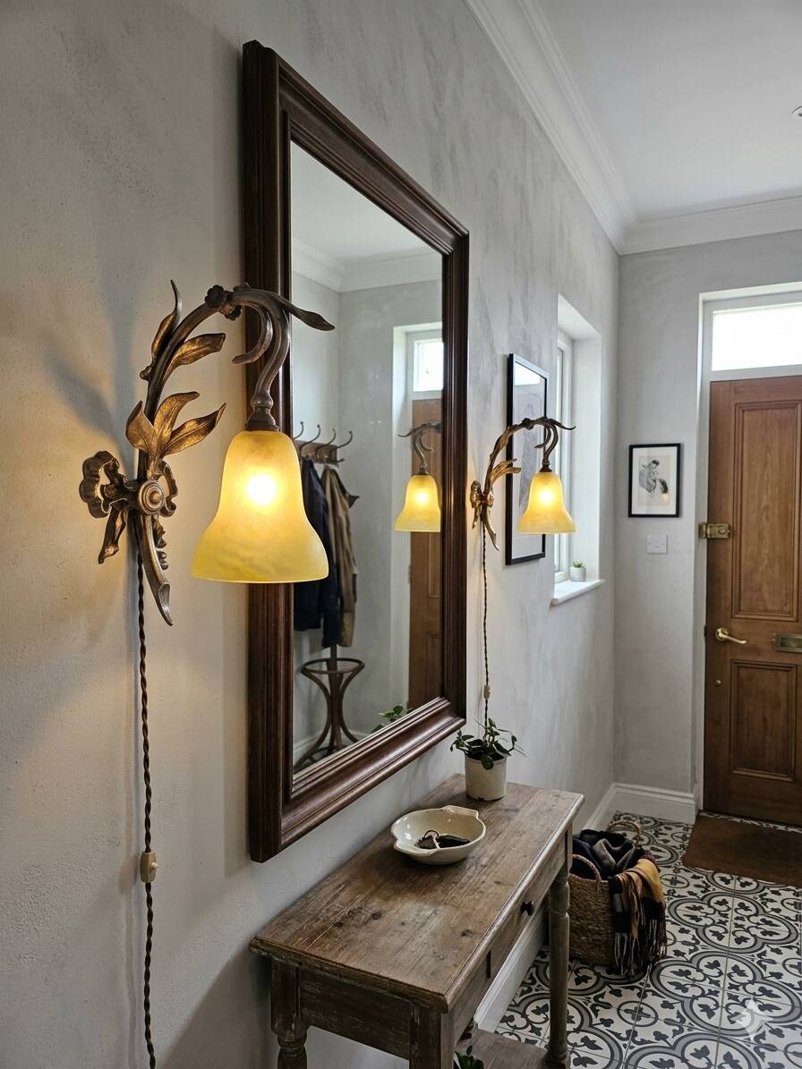 Pair of Louis XVI style bronze wall sconces