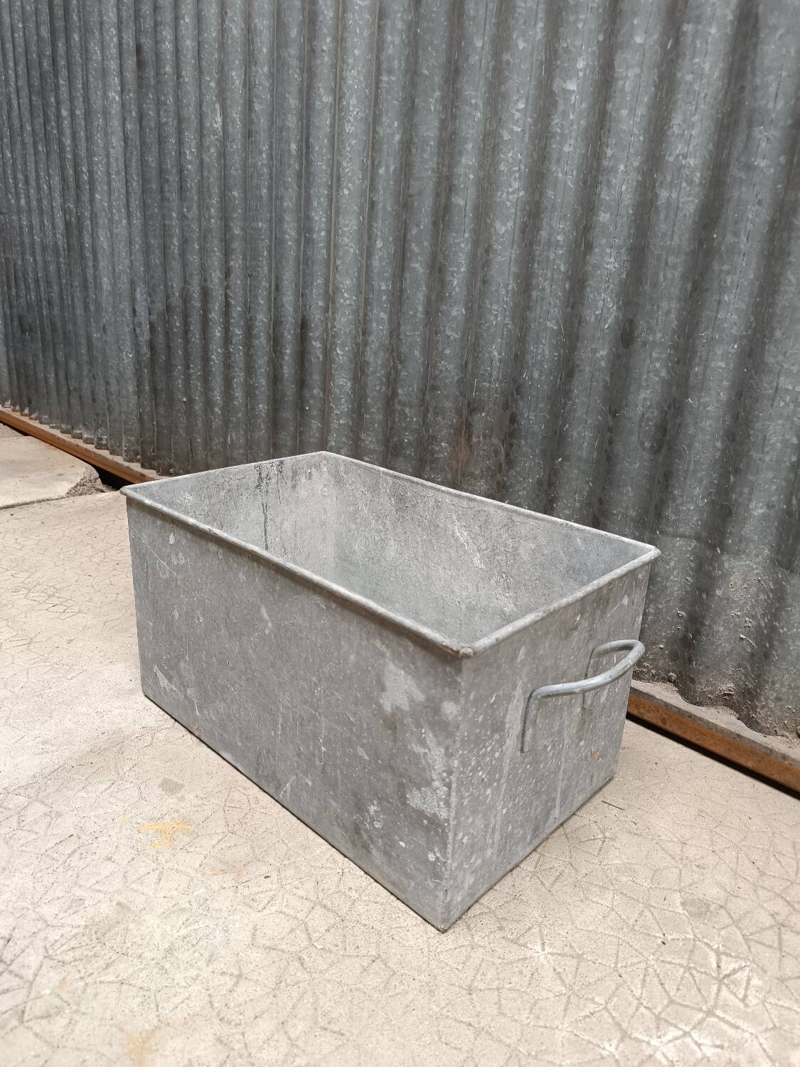 Vintage zinc planter