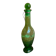 Old Green Bubble Glass Carafe Bottle with Vintage Stopper