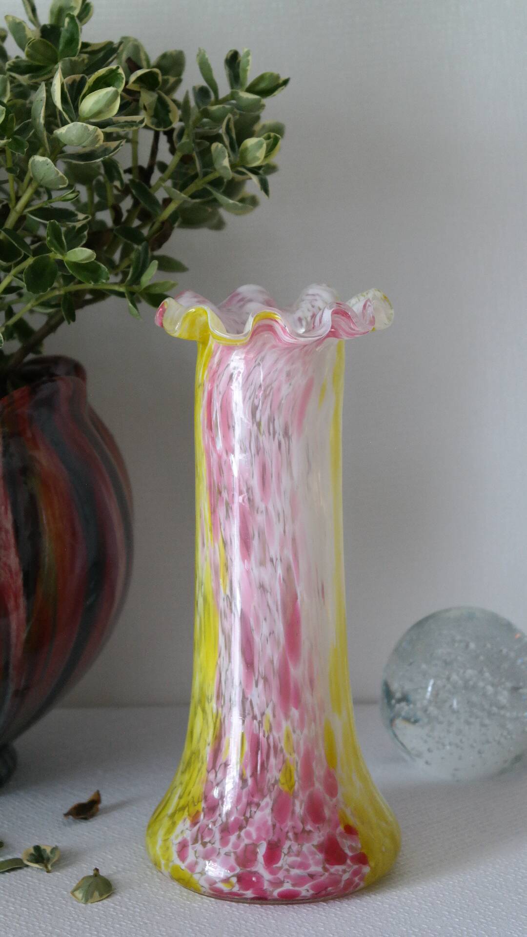 Clichy Legras vase blown glass early 20th century